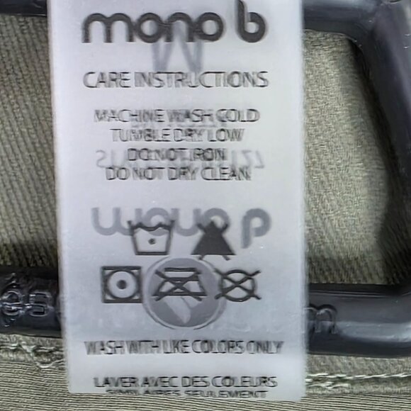 Womens Mono B Olive Green Utility Jumpsuit Button Up Front Short Sleeves Size M - Picture 6 of 11